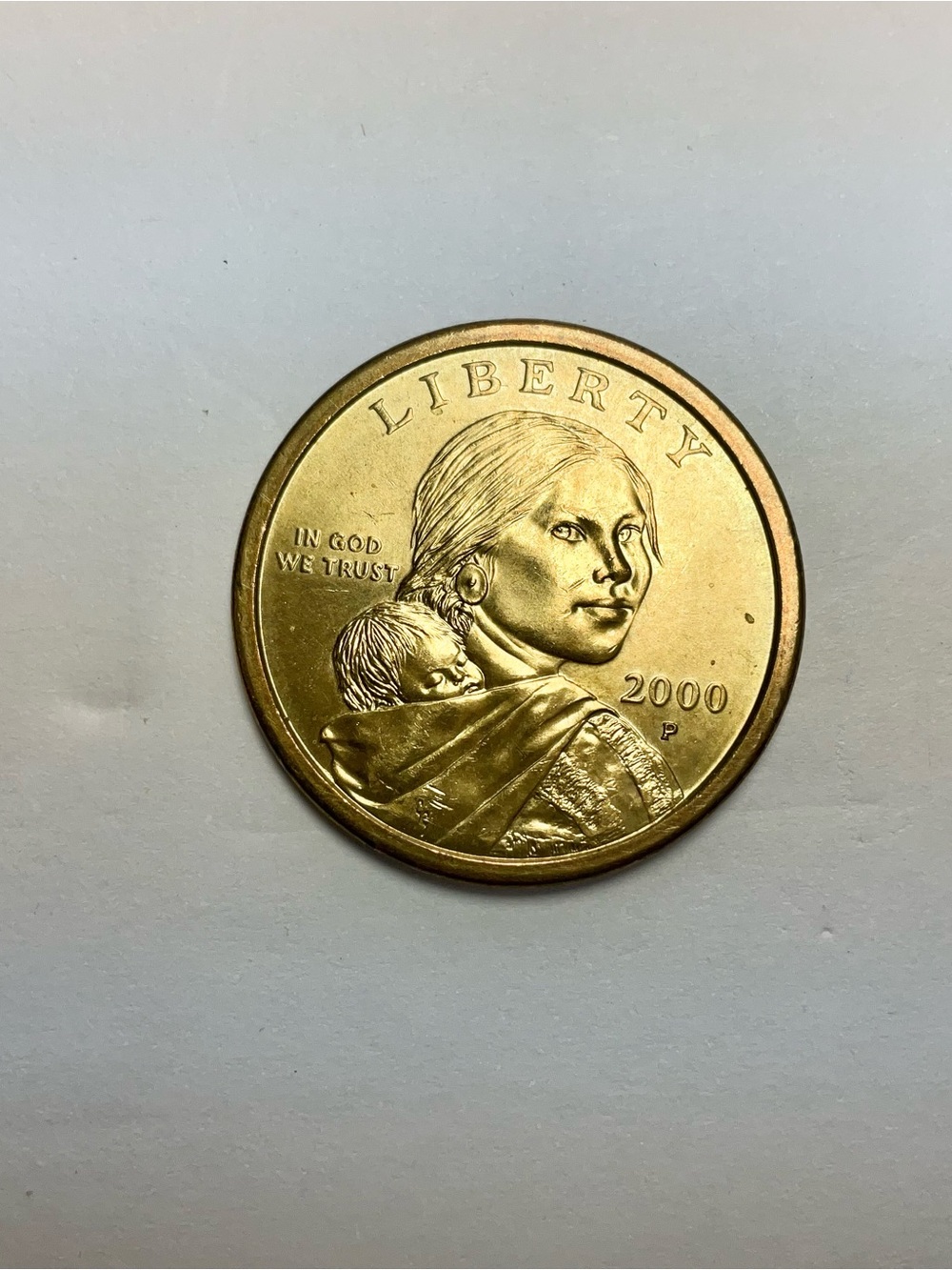 2000 Sacagawea Dollar Coin - Gold Colored